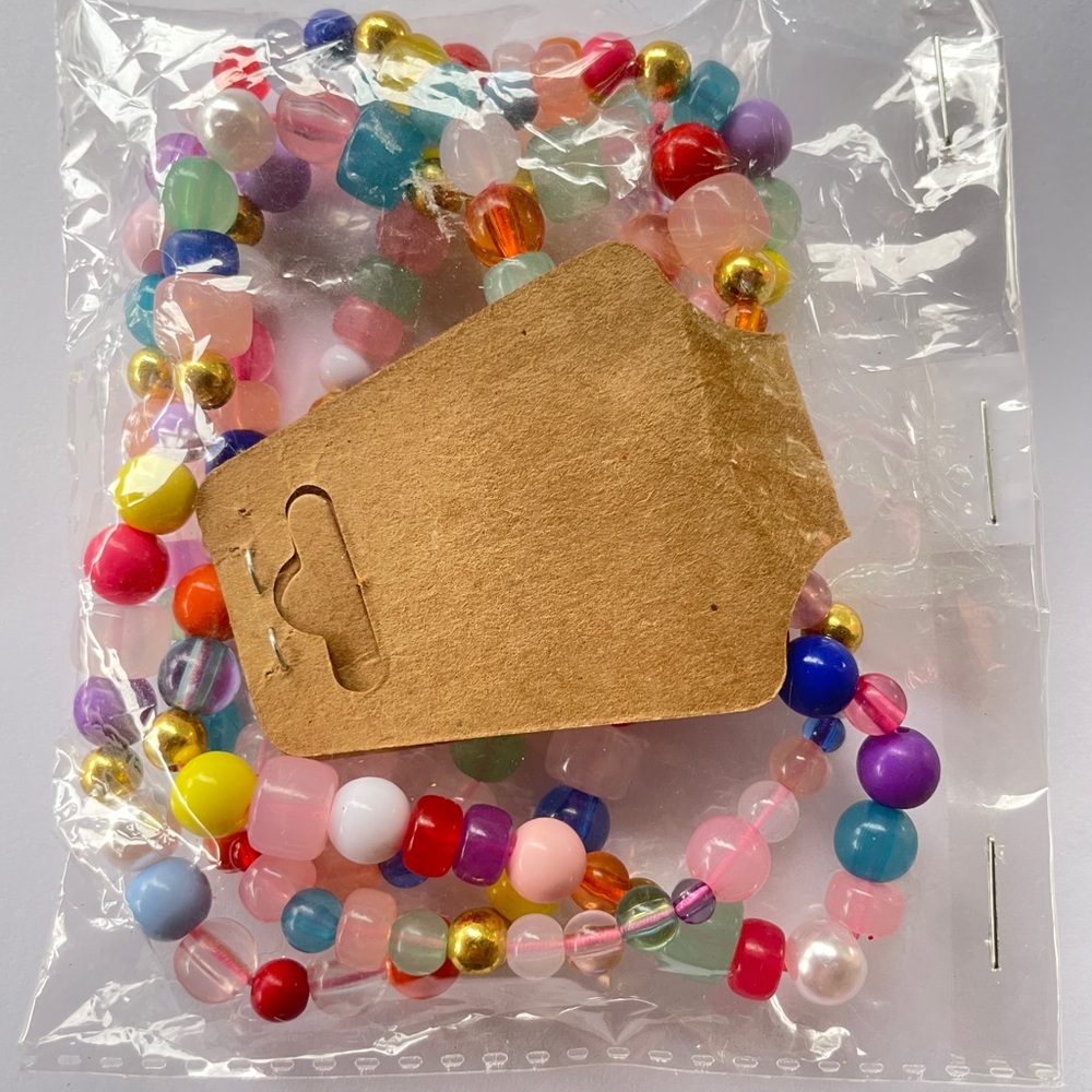 Colorful Beaded Necklace Stretchy - Picture 7 of 7